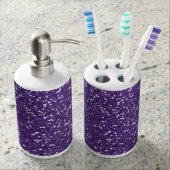Stylish Purple Glitter Bathroom Set (Front)