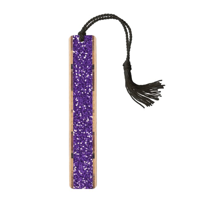 Stylish Purple Glitter Bookmark (Front)