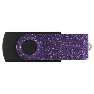 Stylish Purple Glitter Flash Drive