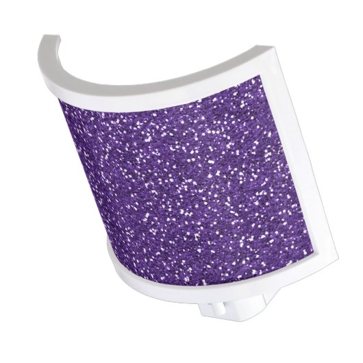 Stylish Purple Glitter Night Light (Angled)