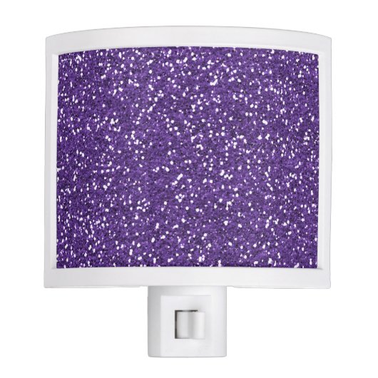 Stylish Purple Glitter Night Light (Front)