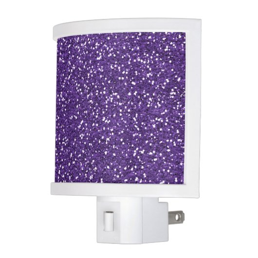 Stylish Purple Glitter Night Light (Left)
