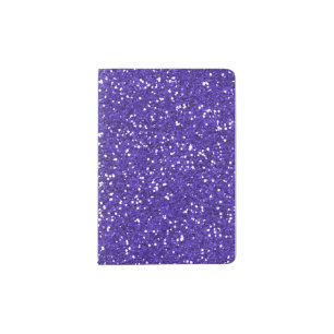 Stylish Purple Glitter Passport Holder