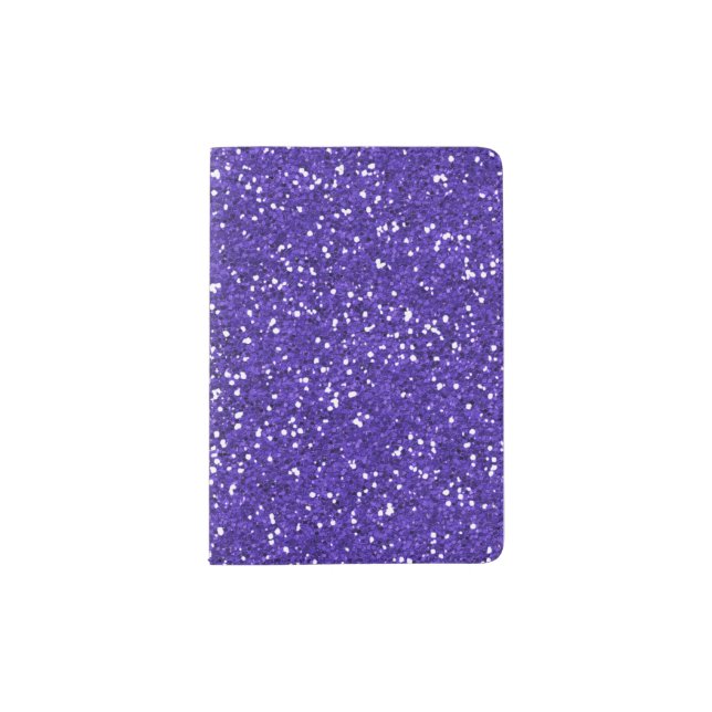 Stylish Purple Glitter Passport Holder (Front)
