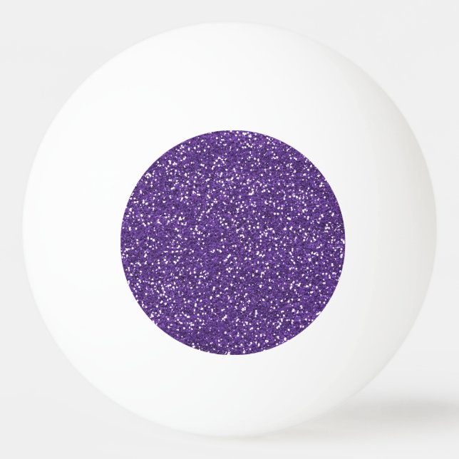 Stylish Purple Glitter Ping-Pong Ball (Front)