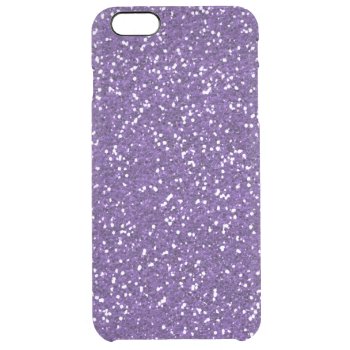 Stylish Purple Glitter Clear Iphone 6 Plus Case by InTrendPatterns at Zazzle