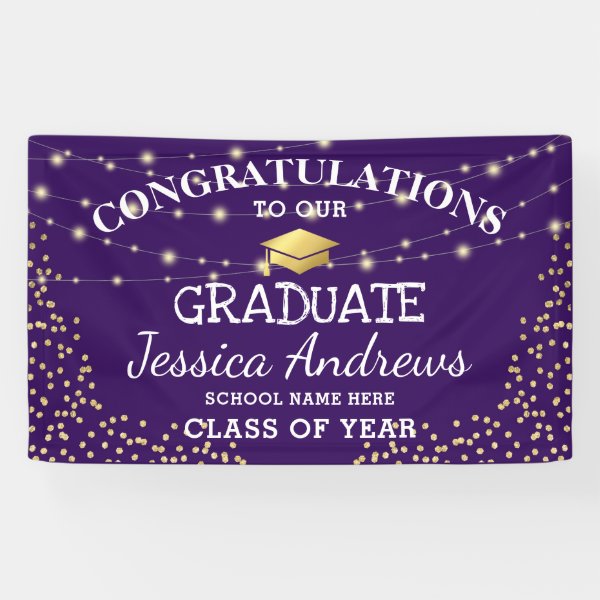 Personalized Purple And Gold Graduation Gifts on Zazzle