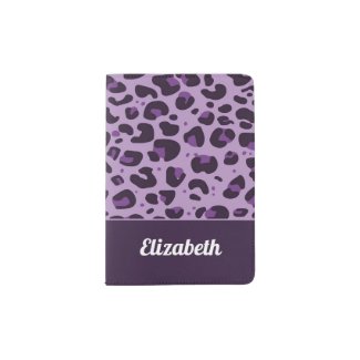 Stylish purple leopard skin print with name