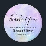 Stylish Purple Pink Blue Watercolor Wedding Magnet<br><div class="desc">A wedding thank you favor magnet with a beautiful abstract pattern. 
Purple,  pink and blues mix,  blend and flow together to create an elegant and beautiful watercolor abstract design.</div>