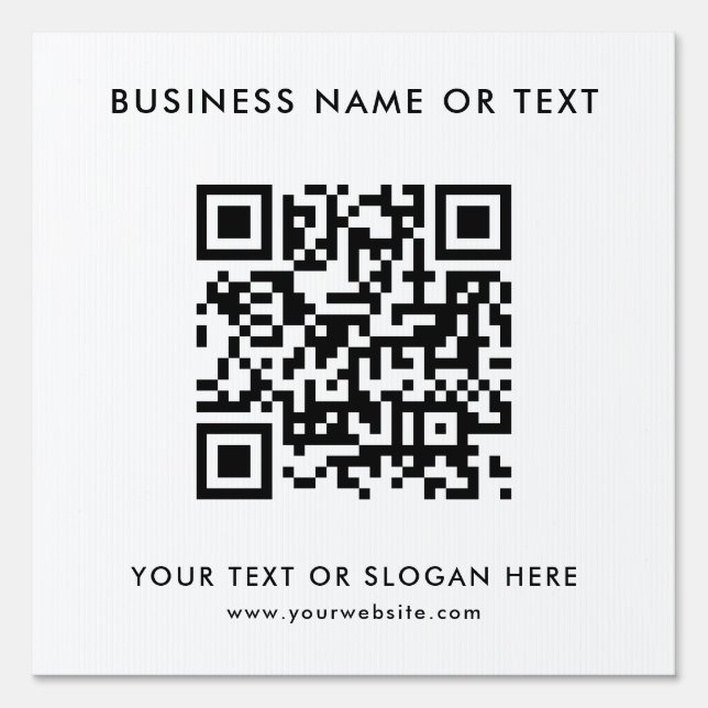 Stylish QR Code Add Logo Modern Template Best Yard Sign (Front)