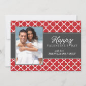 Stylish Quatrefoil Photo Valetines Day (Front)