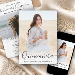 Stylish Quinceañera Script 2 Photo 15th Birthday Invitation<br><div class="desc">Share 2 favorite pictures of the quinceañera and invite family and friends to celebrate with chic custom photo 15th birthday party invitations. The pictures and wording on this template are simple to personalize. The colors and font styles can be easily customized with the Zazzle Design Editor tool. The modern minimalist...</div>