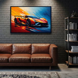 Stylish Racing Car Speed and Style Canvas Print
