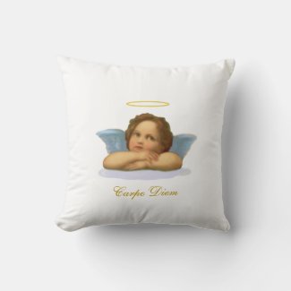 Stylish Raphael Cherub & Carpe Diem Calligraphy