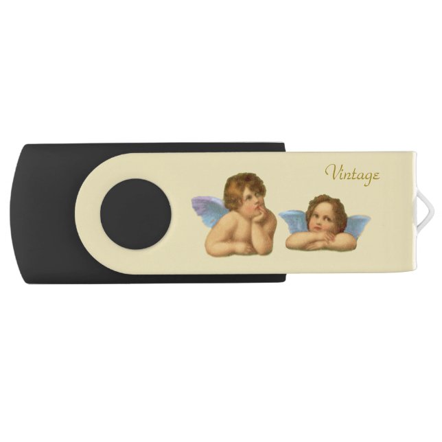 Stylish Raphael Cherubs on Ivory Flash Drive (Front)