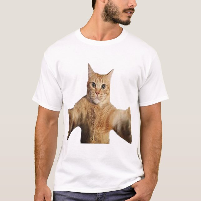 Stylish Real Cat Photo T-Shirt (Front)