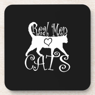 Stylish Real Men Love Cats Drink Coaster