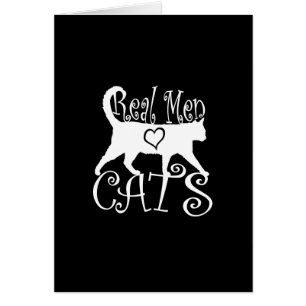 Stylish Real Men Love Cats on a black decor