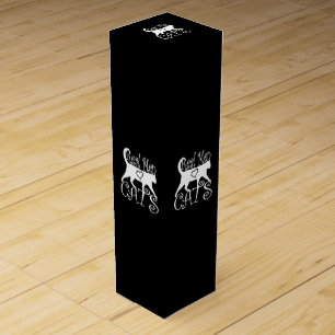 Stylish Real Men Love Cats Wine Box