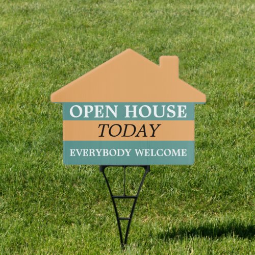 Stylish Realtor Estate Agent Open House Sign