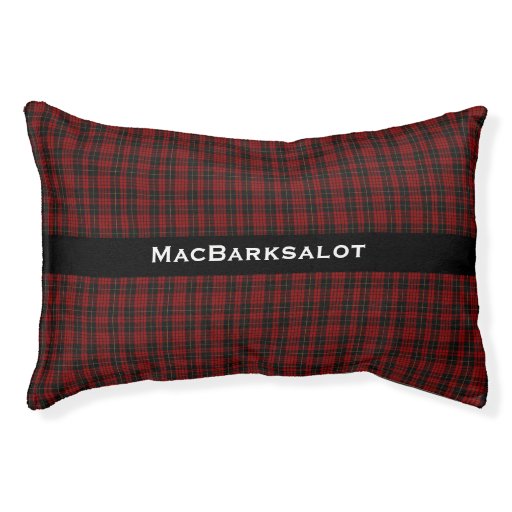 Stylish Red and Black MacQueen Plaid Pet Bed