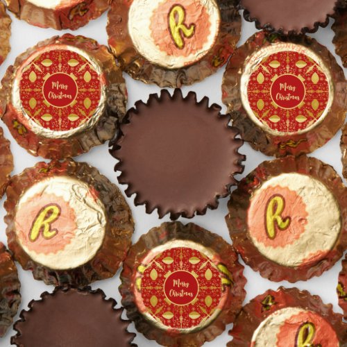 Stylish Red and Gold Christmas  Reeses Peanut Butter Cups
