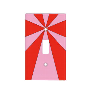 Stylish Red and Pink Spokes Light Switch Cover