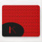 Stylish Red & Black Polka Dot Monogram