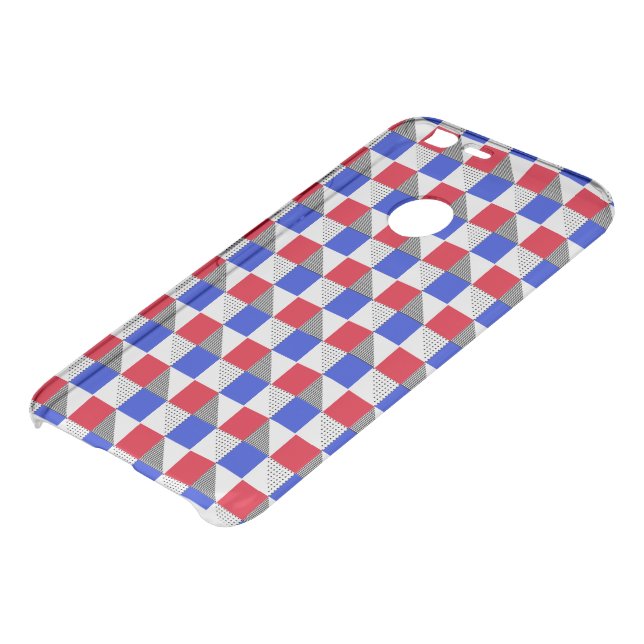 Stylish Red black white & blue pattern aesthetic Uncommon Google Pixel XL Case (Bottom)