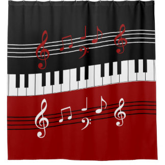 Red And Black Shower Curtains | Zazzle Red And Black Shower Curtains | Zazzle