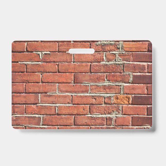 Stylish Red Brick Wall  Badge (Front)