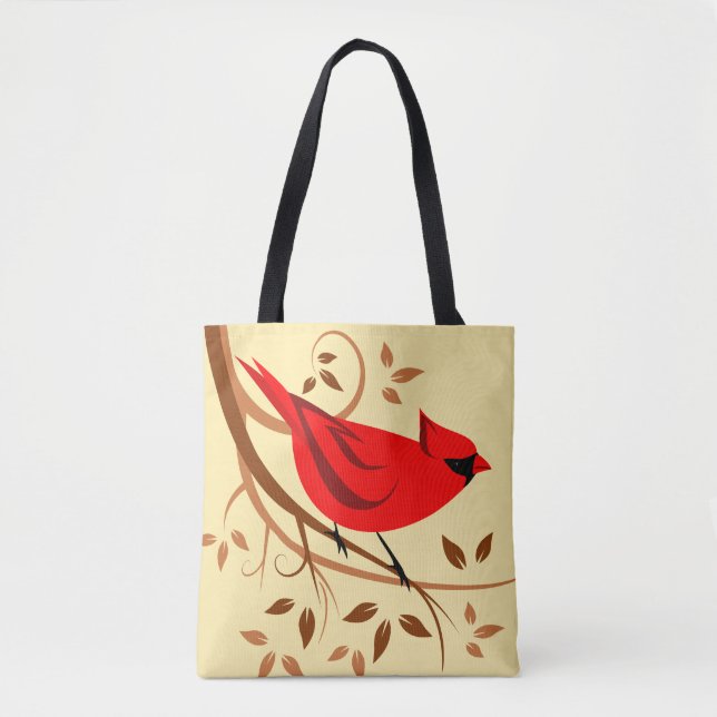Stylish Red Cardinal Gifts Tote Bag (Front)