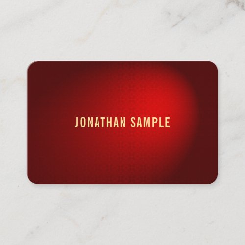 Stylish Red Damask Gold Text Template Chic Rounded Business Card