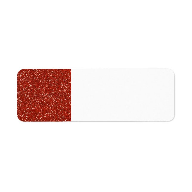 Stylish   Red Glitter Label (Front)