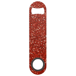 Stylish Red Glitter Speed Bottle Opener