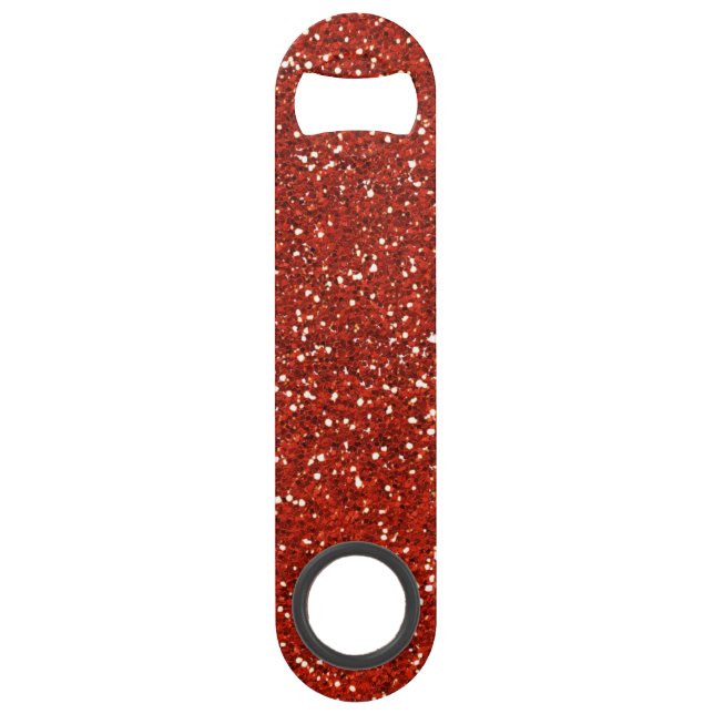 Stylish   Red Glitter Speed Bottle Opener (Front)