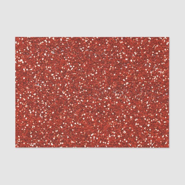 Stylish   Red Glitter Tissue Paper (Front)