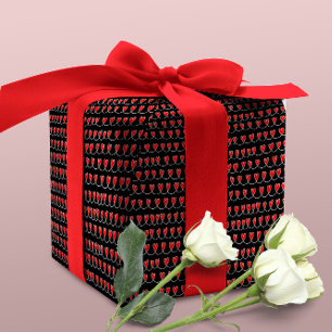 Stylish Red Hearts Pattern valentines day Wrapping Paper