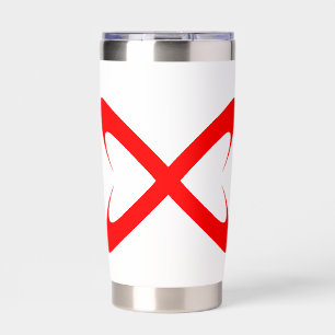 Stylish Red Letter X Monogram Insulated Tumbler