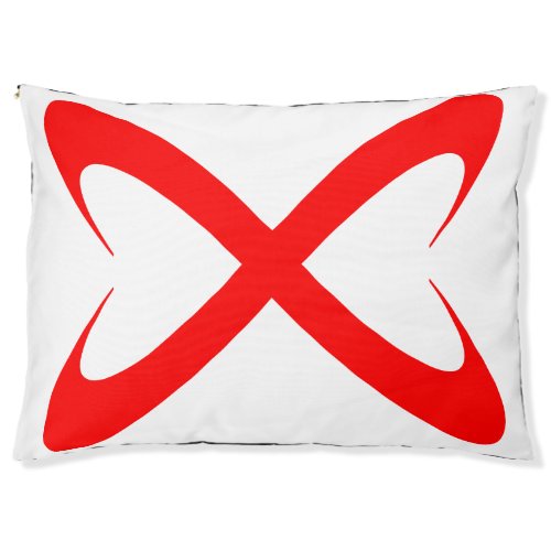 Stylish Red Letter X Monogram Pet Bed