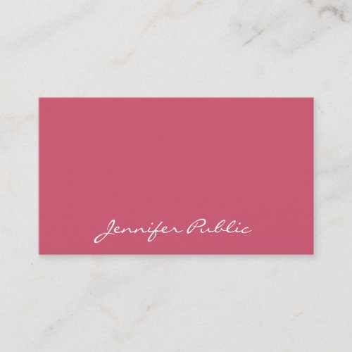 Stylish Red Modern Handwritten Name Professional Business Card