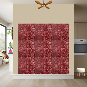 Stylish Red Pink White Black Floor Wall Mural Ceramic Tile