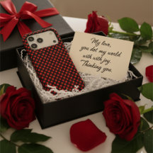 Stylish Red Polka Dots Pattern On Vintage Black
