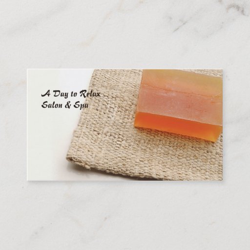 Customizable Stylish relaxing salon and spa business cards