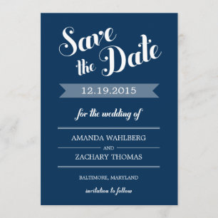 Stylish Reminder Wedding Save The Date Card