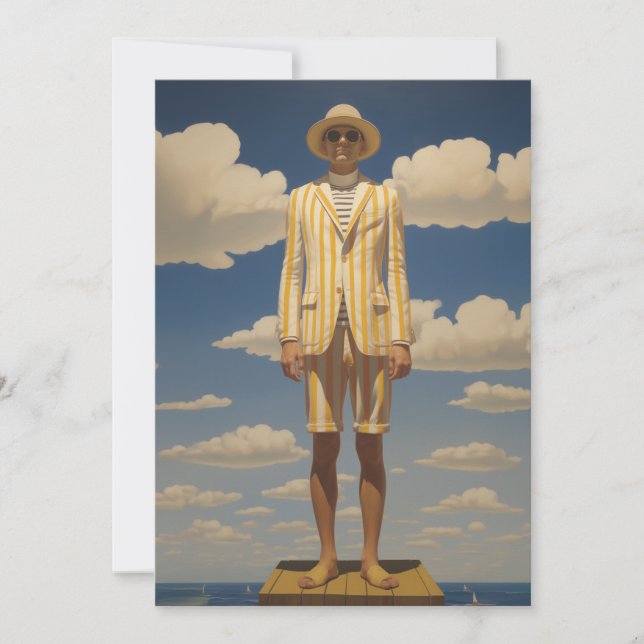 Stylish Retro Beachwear Striking Summer Fashion  Invitation (Front)