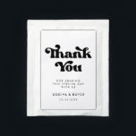 Stylish retro black & white custom Thank you Tea Bag Drink Mix<br><div class="desc">A retro chic theme: adopt this slightly vintage and stylish typographic design for your wedding favors,  with a classic black and white theme. Customizable text,  colors and backgrounds.</div>