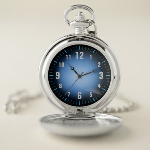 Stylish Retro BlueBlack Fade Pocket Watch