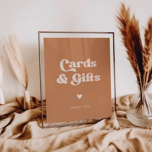 Stylish retro Brown sugar Cards  Gifts sign