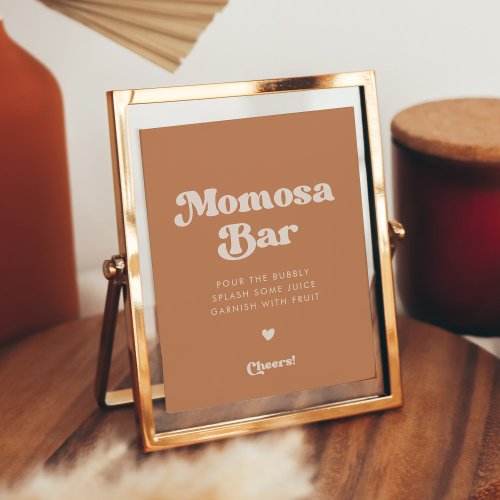 Stylish retro Brown sugar Momosa bar sign